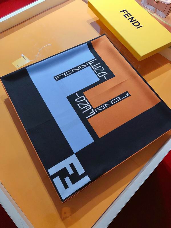 Fendi  silk scarf 90X90cm E (9)