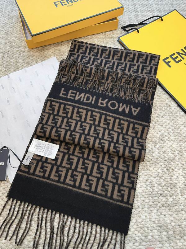 Fendi scarf 30X180cm 80%羊毛 20%羊绒 E (4)