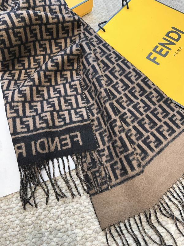 Fendi scarf 30X180cm 80%羊毛 20%羊绒 E (6)