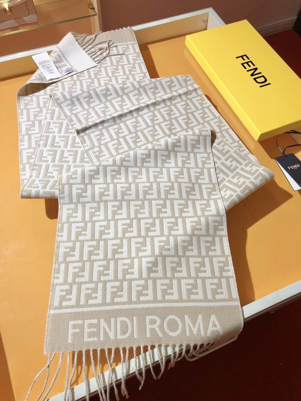 Fendi scarf 32X200cm 80%羊毛 20%羊绒 E (9)