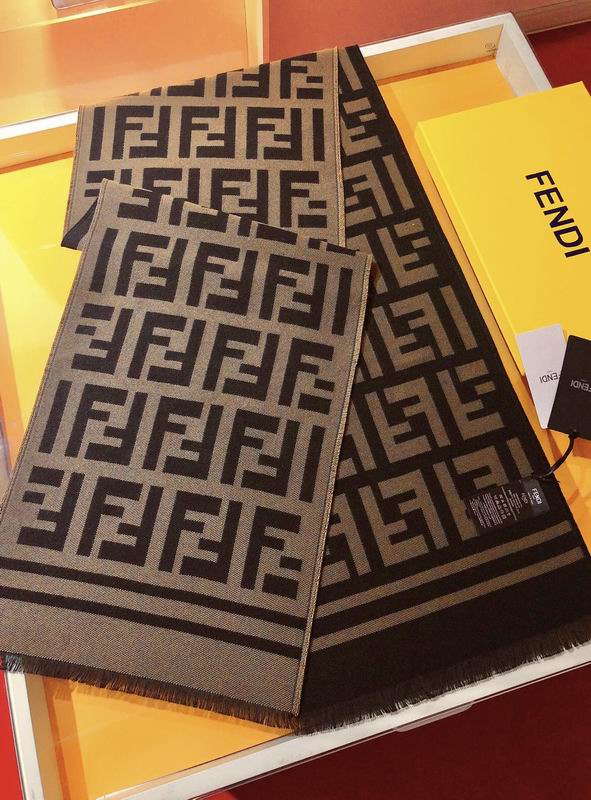 Fendi scarf 38X180cm 羊毛 E (7)