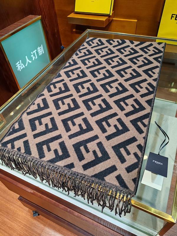 Fendi scarf 45X170cm 100%羊绒 E (2)