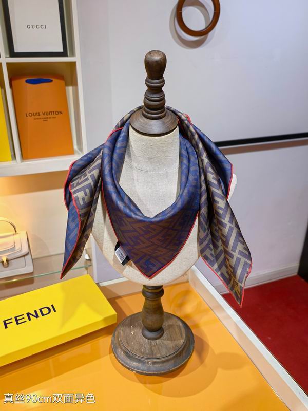 Fendi silk Scarf 90X90cm E (1)