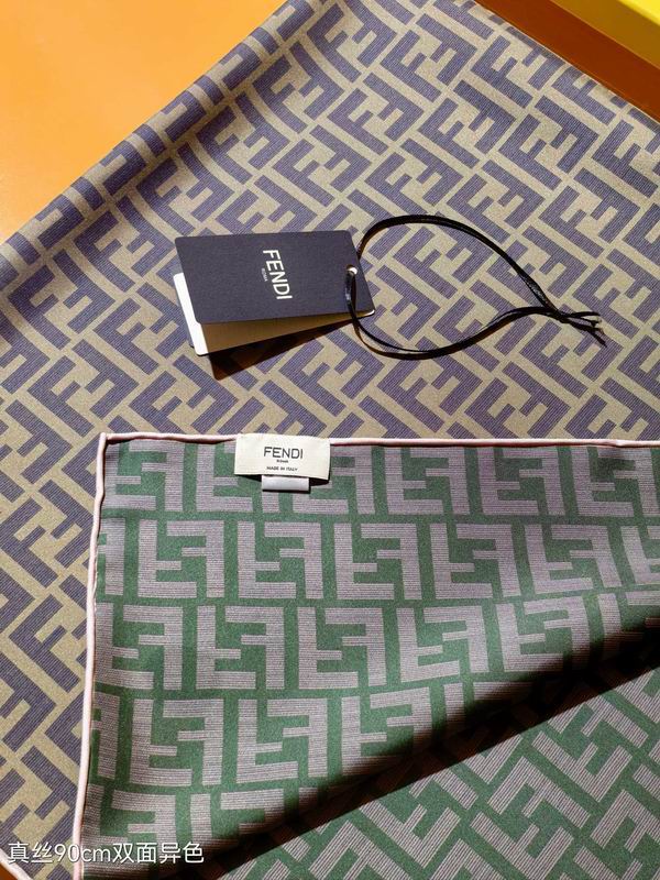 Fendi silk Scarf 90X90cm E (12)