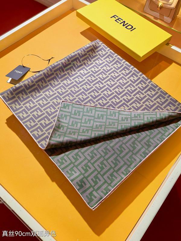 Fendi silk Scarf 90X90cm E (13)