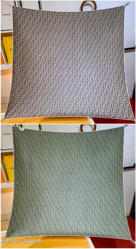 Fendi silk Scarf 90X90cm E (15)