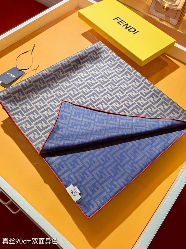 Fendi silk Scarf 90X90cm E (5)