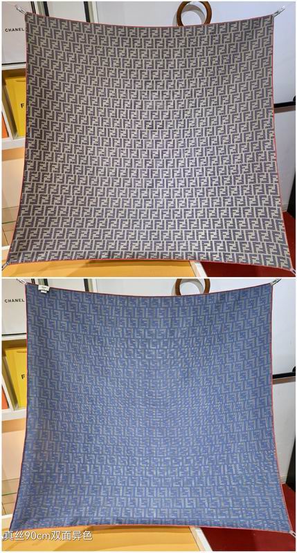 Fendi silk Scarf 90X90cm E (7)