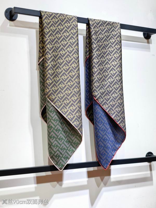 Fendi silk Scarf 90X90cm E (8)