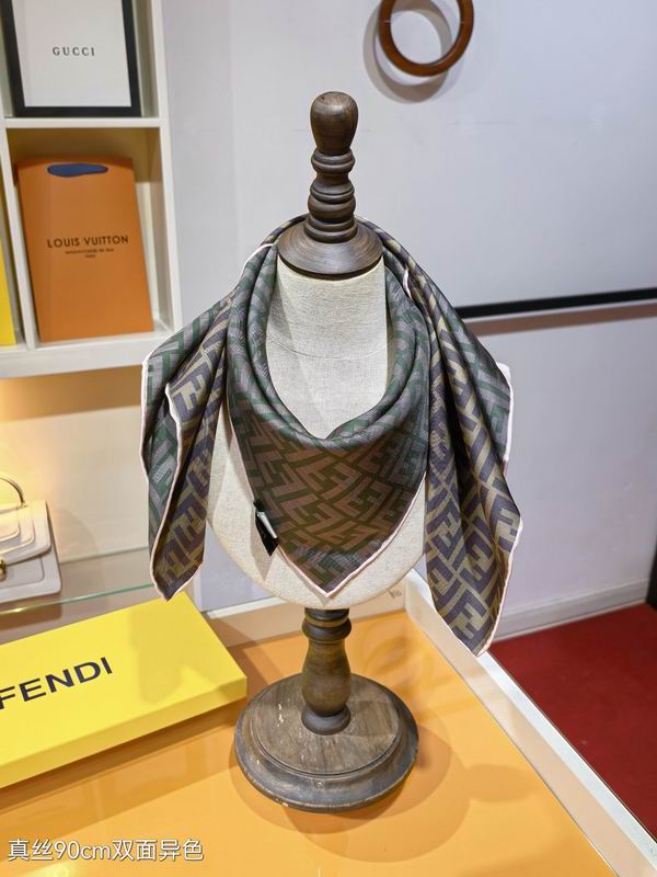 Fendi silk Scarf 90X90cm E (9)