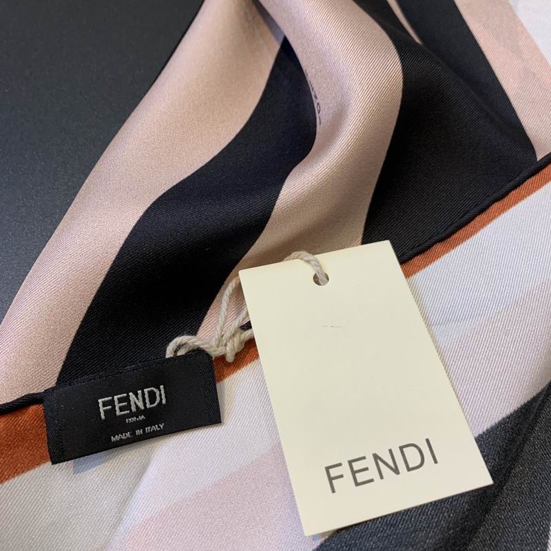 Fendi silk scarf 50X50cm E (1)
