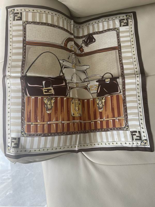 Fendi silk scarf 50X50cm E (1)