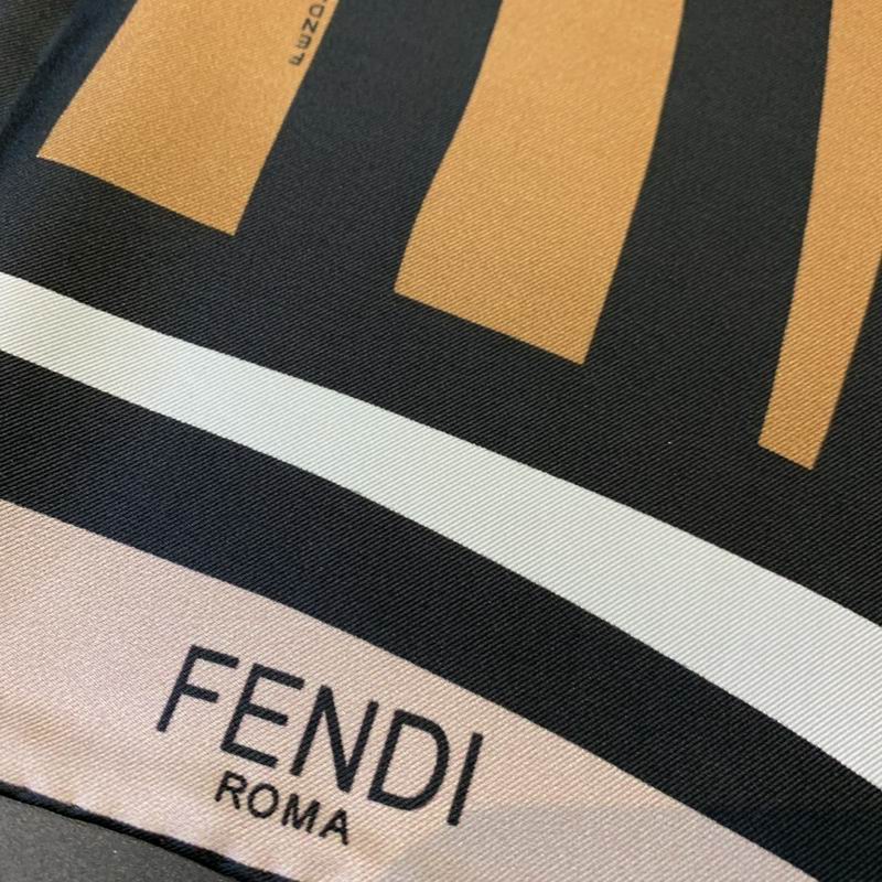 Fendi silk scarf 50X50cm E (10)