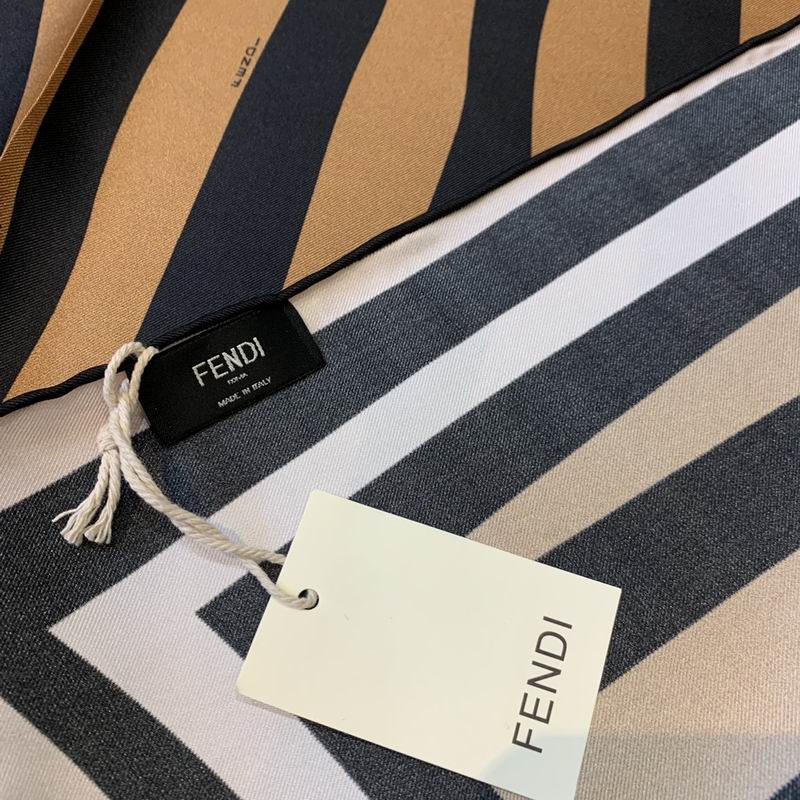 Fendi silk scarf 50X50cm E (12)