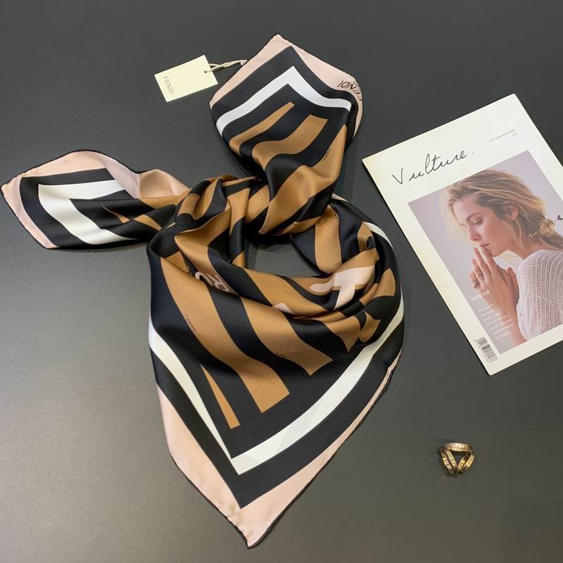 Fendi silk scarf 50X50cm E (13)