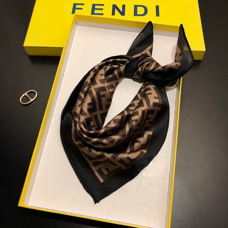 Fendi silk scarf 50X50cm E (2)