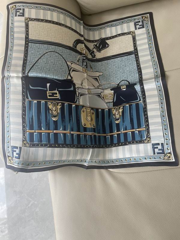 Fendi silk scarf 50X50cm E (2)