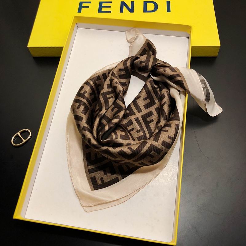 Fendi silk scarf 50X50cm E (3)