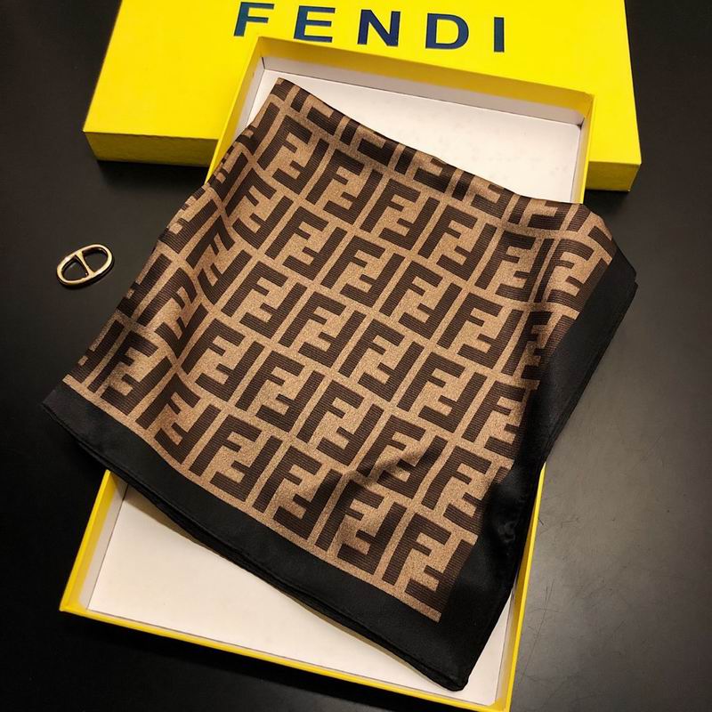 Fendi silk scarf 50X50cm E (5)