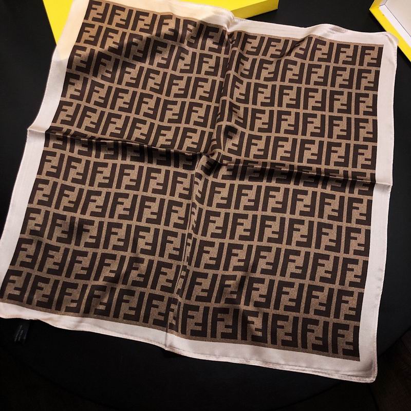 Fendi silk scarf 50X50cm E (6)