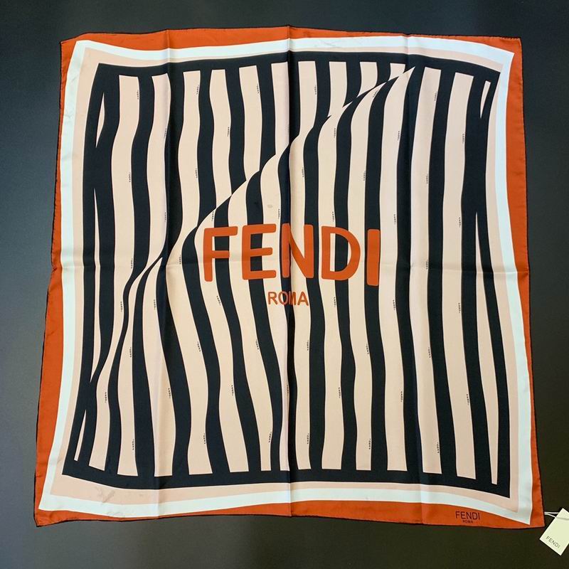 Fendi silk scarf 50X50cm E (6)