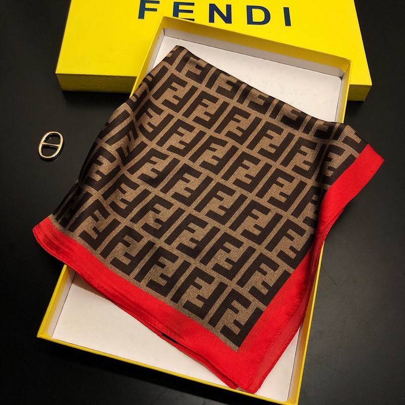 Fendi silk scarf 50X50cm E (7)