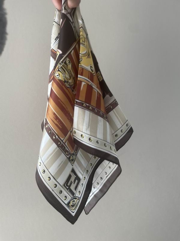 Fendi silk scarf 50X50cm E (7)