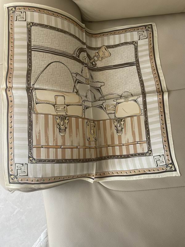 Fendi silk scarf 50X50cm E (8)