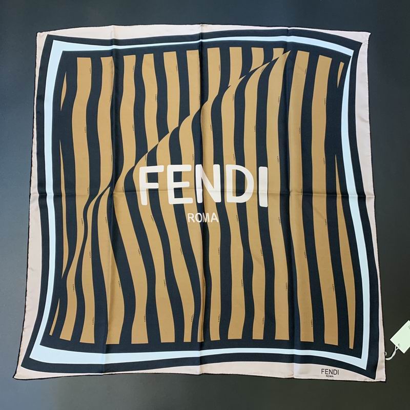 Fendi silk scarf 50X50cm E (9)