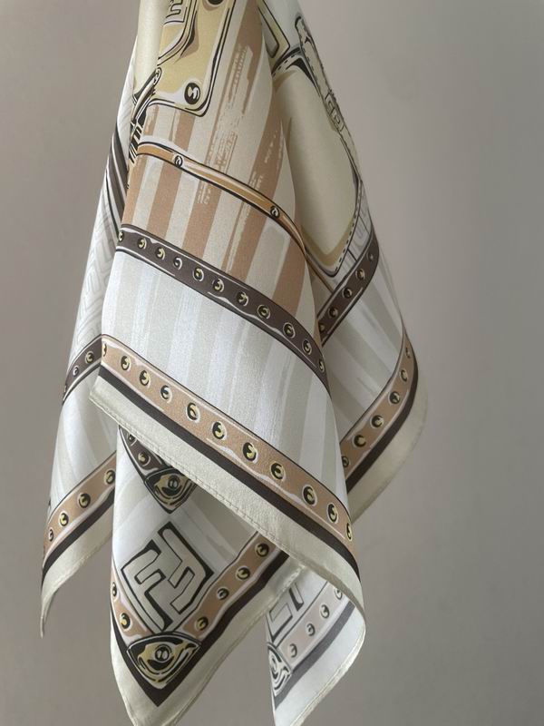Fendi silk scarf 50X50cm E (9)