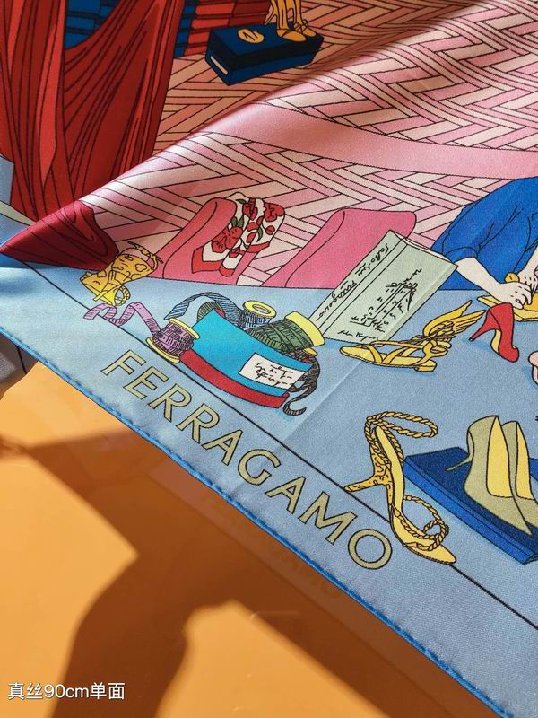 Ferragamo silk scarf 90X90cm E (12)