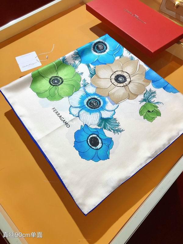 Ferragamo silk scarf 90X90cm E (12)