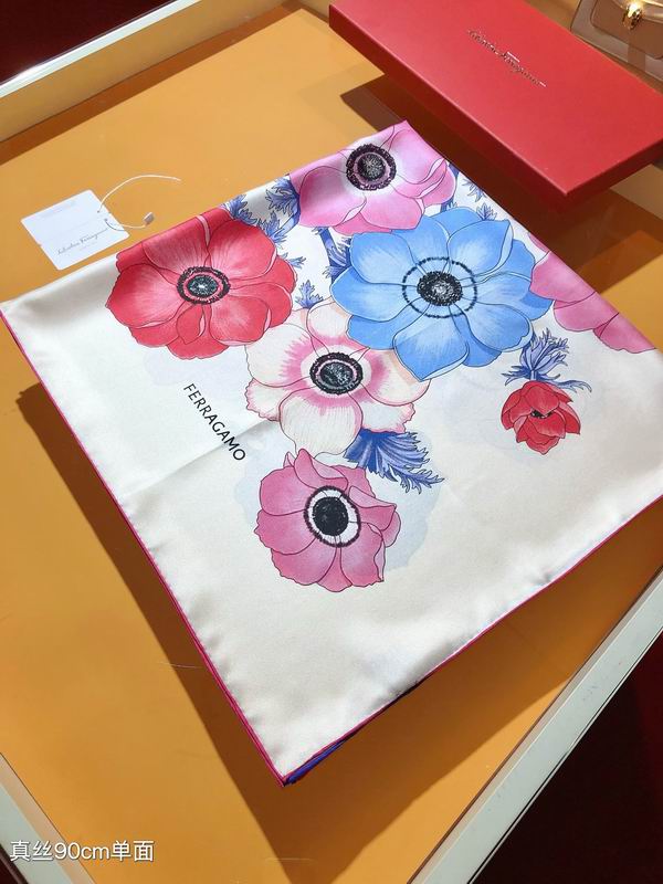 Ferragamo silk scarf 90X90cm E (2)