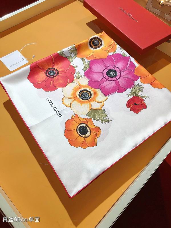 Ferragamo silk scarf 90X90cm E (20)