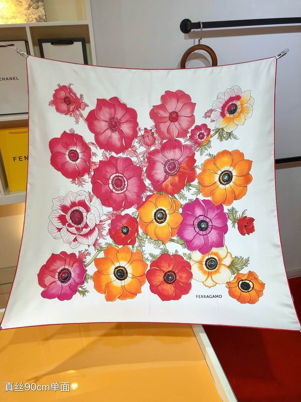 Ferragamo silk scarf 90X90cm E (21)