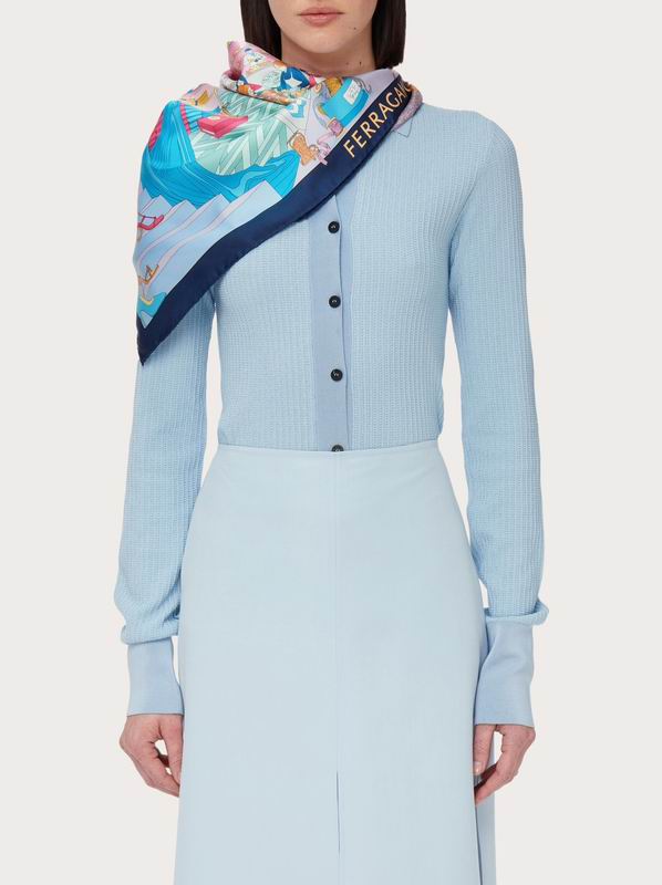 Ferragamo silk scarf 90X90cm E (7)