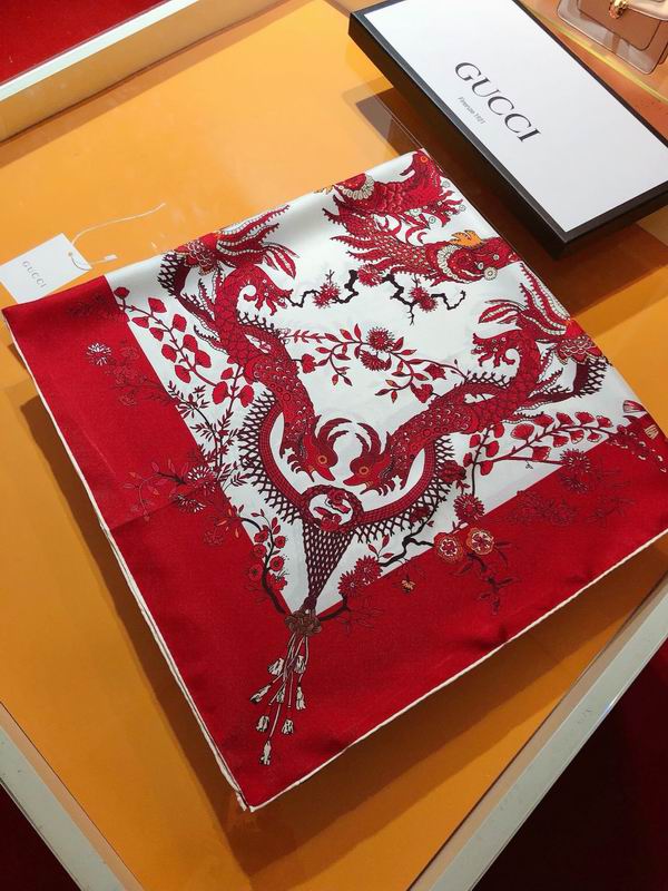 Gucci  silk scarf 90X90cm E (12)