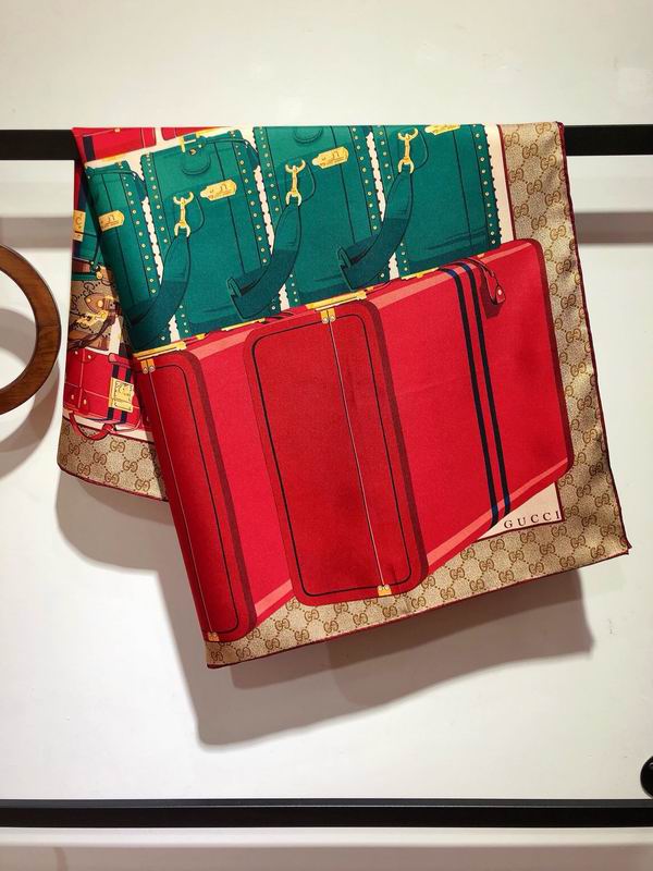 Gucci  silk scarf 90X90cm E (4)