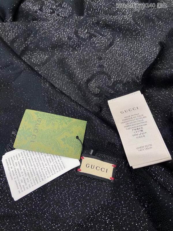 Gucci Scarf 140X140cm 100%丝绒 E20 (13)