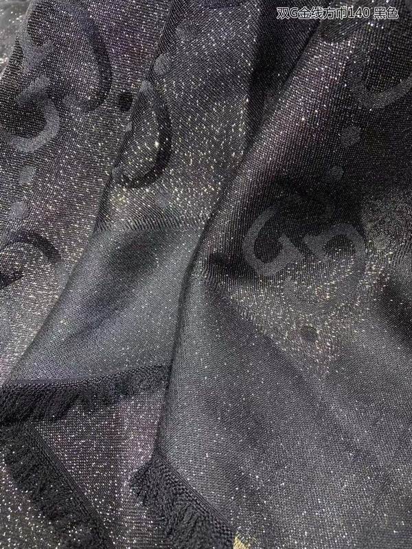 Gucci Scarf 140X140cm 100%丝绒 E20 (14)