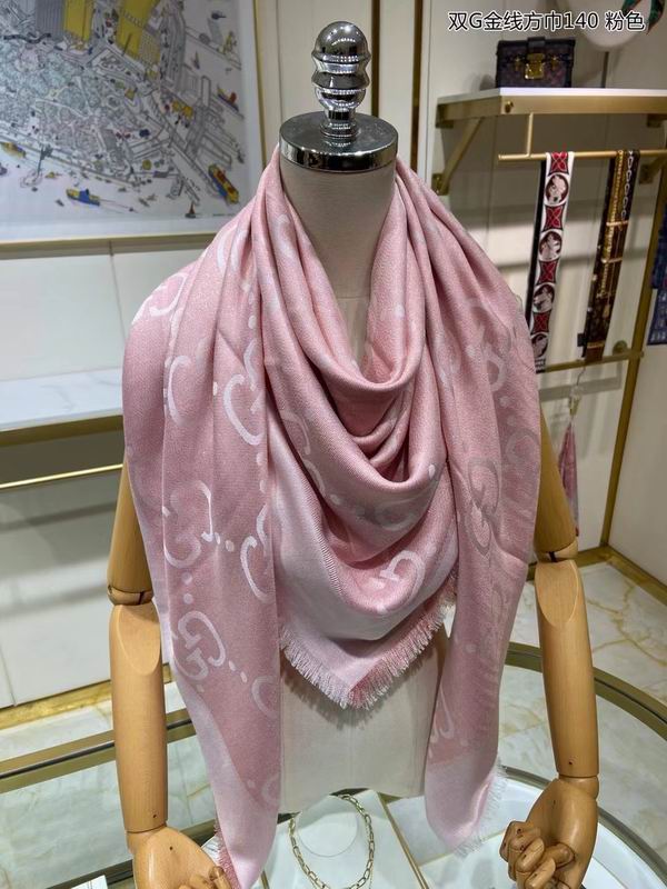 Gucci Scarf 140X140cm 100%丝绒 E20 (2)