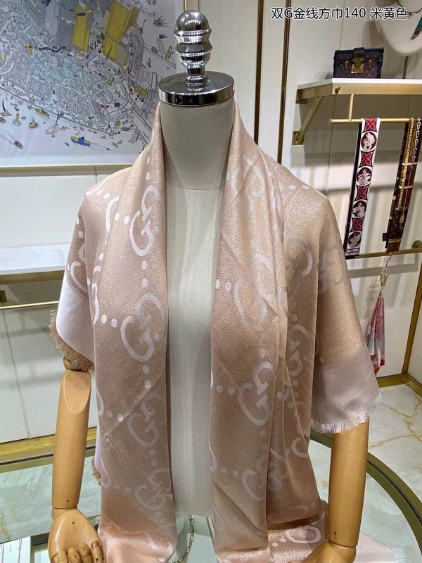 Gucci Scarf 140X140cm 100%丝绒 E20 (28)