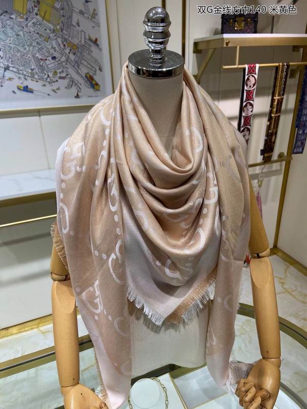 Gucci Scarf 140X140cm 100%丝绒 E20 (29)