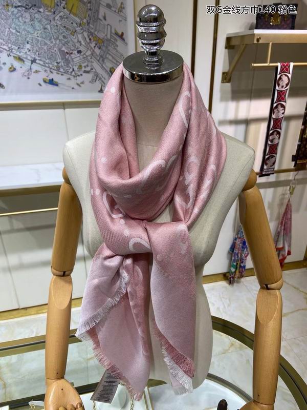 Gucci Scarf 140X140cm 100%丝绒 E20 (3)