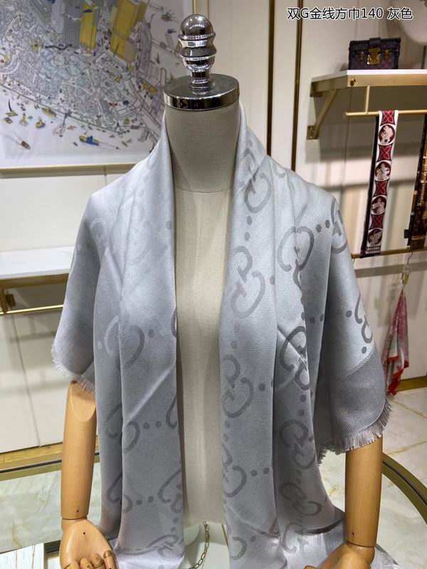 Gucci Scarf 140X140cm 100%丝绒 E20 (37)