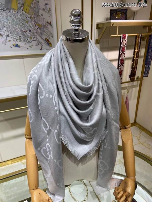 Gucci Scarf 140X140cm 100%丝绒 E20 (38)