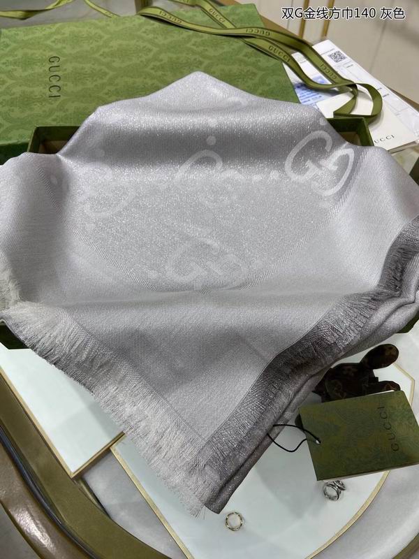 Gucci Scarf 140X140cm 100%丝绒 E20 (42)