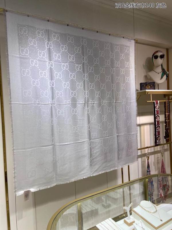 Gucci Scarf 140X140cm 100%丝绒 E20 (43)