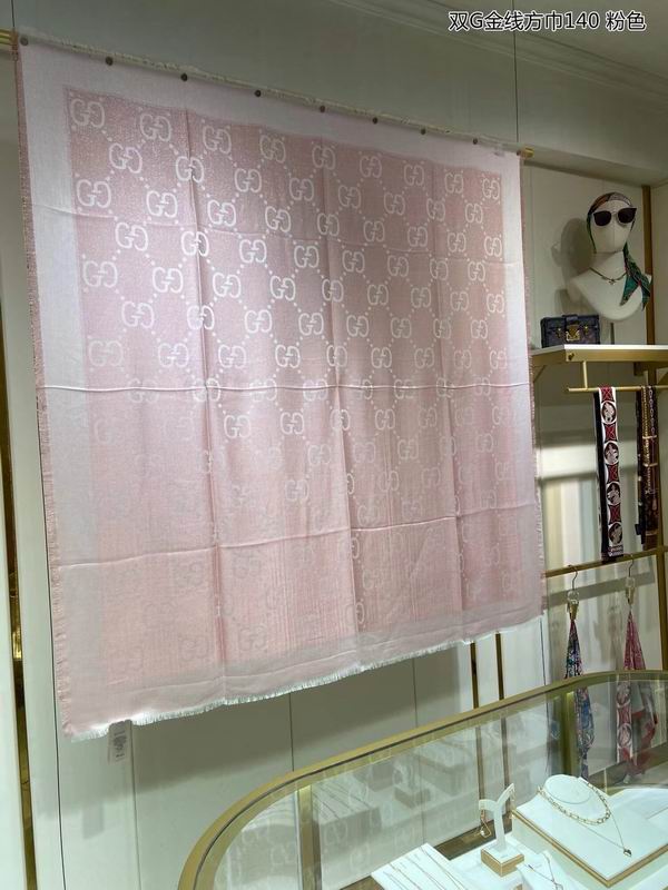 Gucci Scarf 140X140cm 100%丝绒 E20 (7)