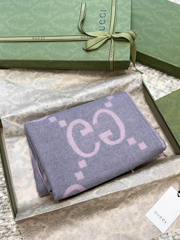 Gucci Scarf 45X200cm 100%羊绒 E (12)